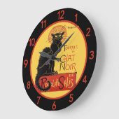 Chat Noir Large Clock Große Wanduhr (Winkel)