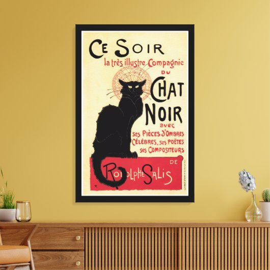 Chat Noir Leinwanddruck (Insitu (Wohnzimmer))