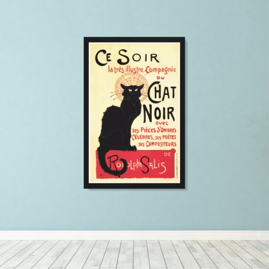 Chat Noir Leinwanddruck (Insitu (Holzboden))