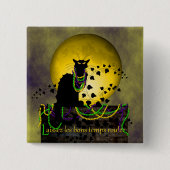 Chat Noir Mardi Gras Button (Vorderseite)