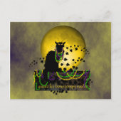 Chat Noir Mardi Gras Postkarte (Vorderseite)