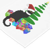 Chat Noir mit Weihnachtsbaum Kurzer Tischläufer (Ecke)