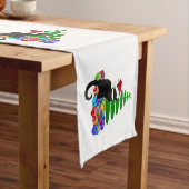 Chat Noir mit Weihnachtsbaum Kurzer Tischläufer (Beispiel)