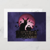 Chat Noir Ostern Feiertagspostkarte (Vorne/Hinten)