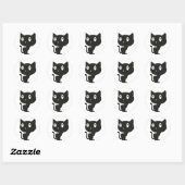 Chat Noir Runder Aufkleber (Blatt)