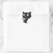 Chat Noir Runder Aufkleber (Tasche)