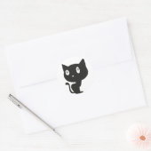 Chat Noir Runder Aufkleber (Umschlag)