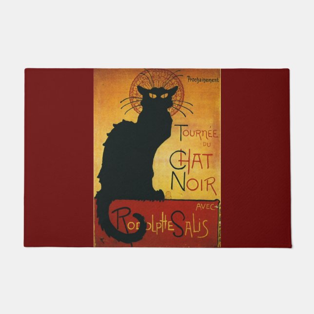Chat Noir - Schwarze Katze Fußmatte (Vorderseite)