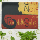 Chat Noir - Schwarze Katze Geschirrtuch (Gefaltet)