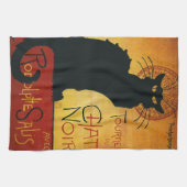 Chat Noir - Schwarze Katze Geschirrtuch (Horizontal)