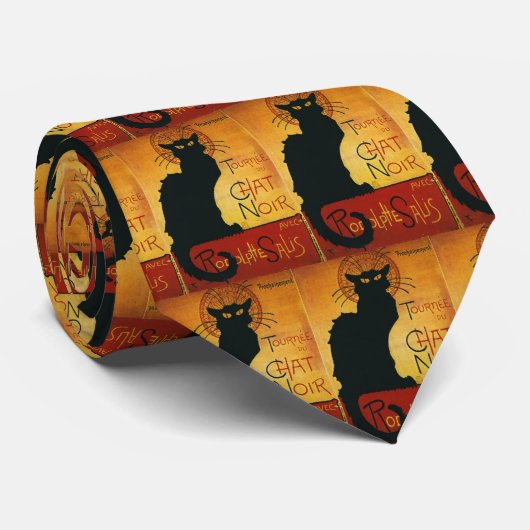 Chat Noir - Schwarze Katze Krawatte (Gerollt)