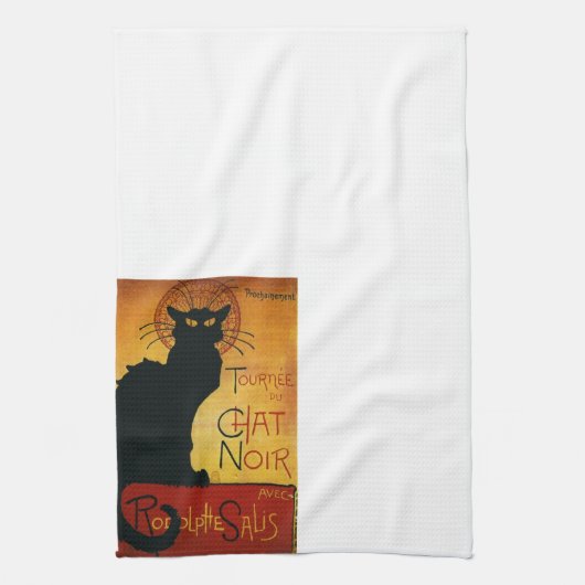 Chat Noir - Schwarze Katze Küchentuch (Vertikal)