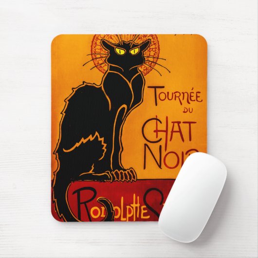 Chat Noir - Schwarze Katze Mousepad (Mit Mouse)