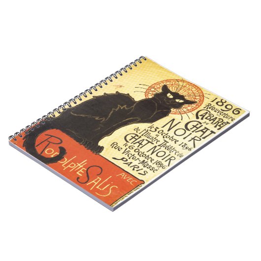 Chat Noir - Schwarze Katze Notizblock (Linke Seite)
