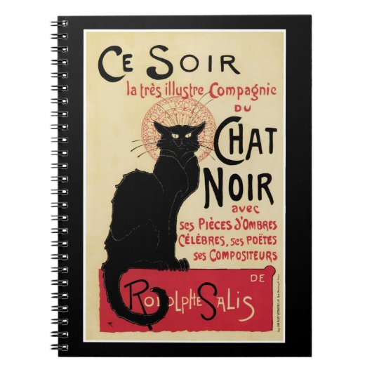 Chat Noir~Schwarze Katze Notizblock (Vorderseite)
