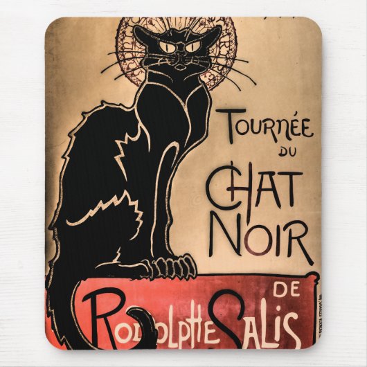 Chat Noir - Schwarze Katze Poster Mousepad (Vorne)