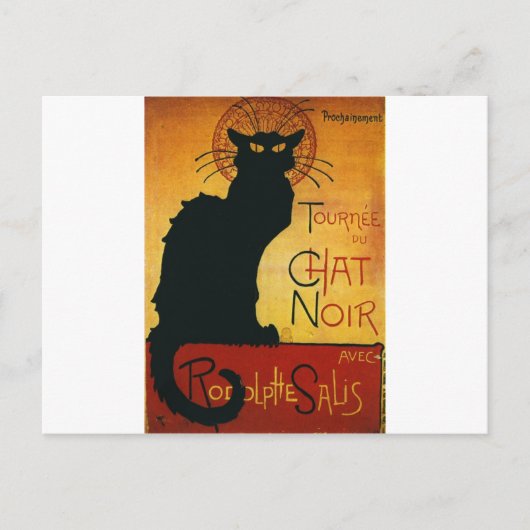 Chat Noir - Schwarze Katze Postkarte (Vorderseite)