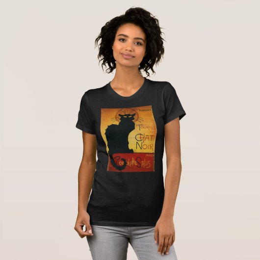 Chat Noir - Schwarze Katze T-Shirt (Vorne ganz)