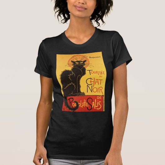 Chat Noir - Schwarze Katze T-Shirt (Vorderseite)