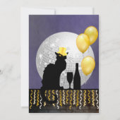 Chat Noir Silvester Einladung (Rückseite)