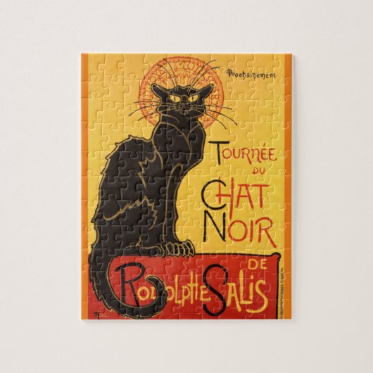 Chat Noir Steinlen Belle Epoque Vintage Kunst Puzzle (Vertikal)