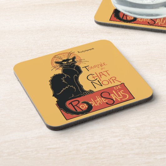 Chat Noir Théophile Alexandre Steinlen Getränkeuntersetzer (Linke Seite)