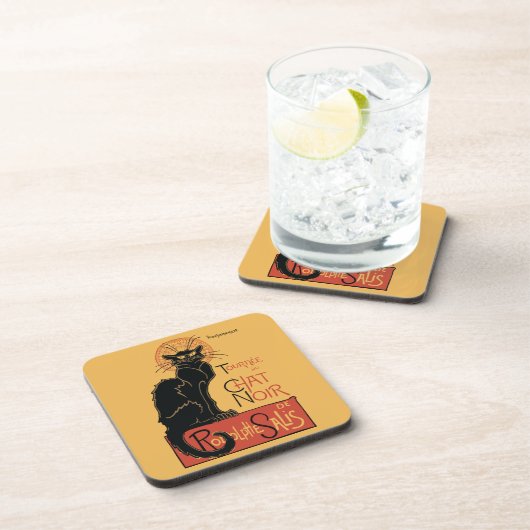 Chat Noir Théophile Alexandre Steinlen Getränkeuntersetzer (Rechte Seite)