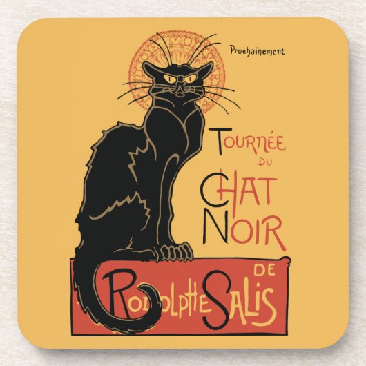 Chat Noir Théophile Alexandre Steinlen Getränkeuntersetzer (Vorderseite)