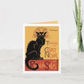 Chat Noir Théophile Steinlen Faltgraukarte Karte (Vorderseite)
