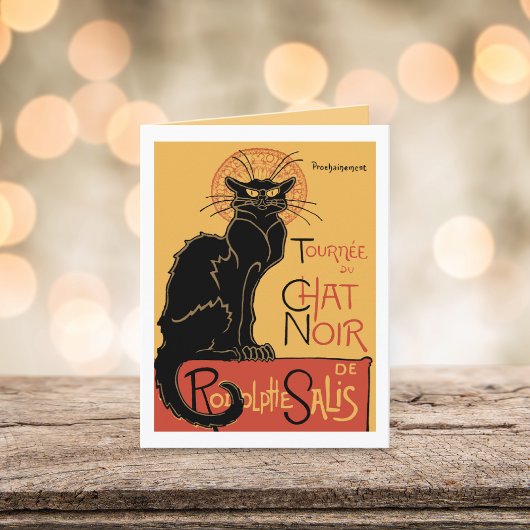 Chat Noir Théophile Steinlen Faltgraukarte Karte