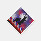 Chat Noir und 4. Juli Serviette (Ecke)