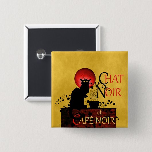 Chat Noir und Café Noir Button (Vorne & Hinten)