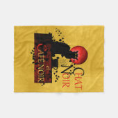 Chat Noir und Café Noir Fleecedecke (Vorderseite (Horizontal))