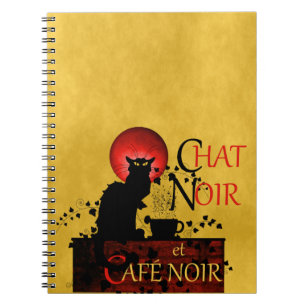 Chat Noir und Café Noir Notizblock