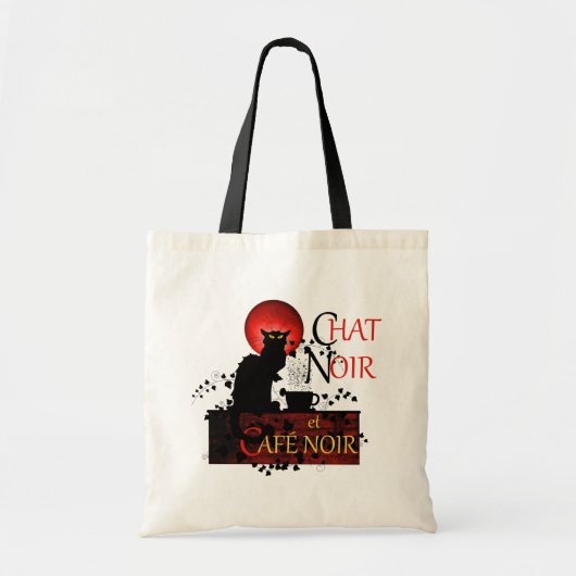 Chat Noir und Café Noir Tragetasche (Vorne)