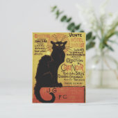 Chat Noir, Vente Hôtel Drouot Steinlen Kunstkunst Postkarte (Stehend Vorderseite)