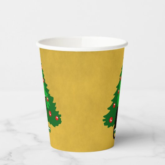 Chat Noir Weihnachtspapier Teller Pappbecher (Links)