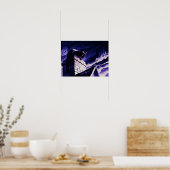 Chat on Chimney Design Poster Print Wall Art (Küche)