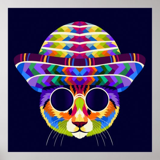 Chat Pop Art Poster (Vorne)