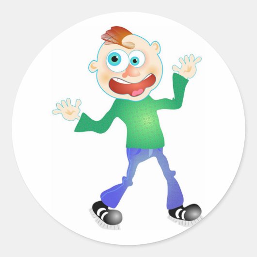 Chat Runder Aufkleber (Vorderseite)
