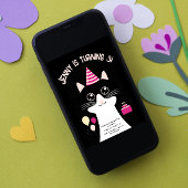 Chat schwarz rosa Geburtstagskarte Feiertagskarte