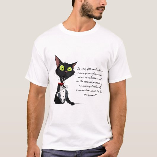 Chat spricht über Wein lustig T-Shirt (Vorderseite)