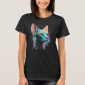 Chat T-Shirt Colorful Cat Lover (Vorderseite)