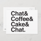 Chat und Kaffee und Kuchen Postkarte (Vorne/Hinten)