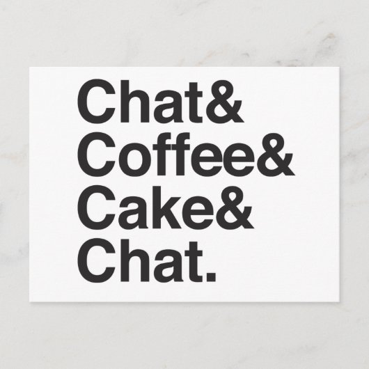 Chat und Kaffee und Kuchen Postkarte (Vorderseite)