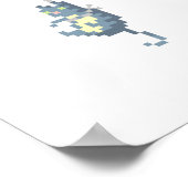 Chat und Red Balloon Pixel Art Poster (Ecke)