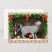 Chat und Weihnachtszeug Feiertagspostkarte (Vorne/Hinten)