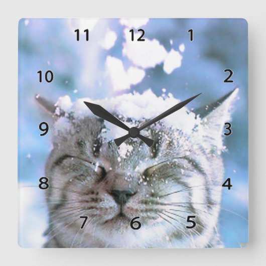Chat Wall Clock Quadratische Wanduhr (Vorderseite)