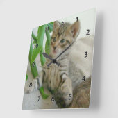 Chat Wall Clock Quadratische Wanduhr (Winkel)