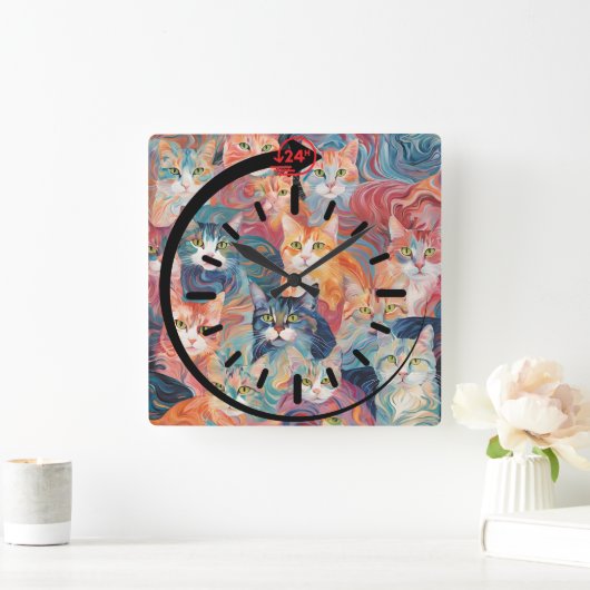 Chat Wall Clock Quadratische Wanduhr (Zuhause)